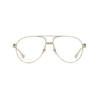 gucci eyewear lunettes de vue navigator à logo imprimé