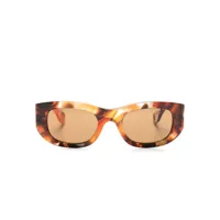 gucci eyewear lunettes de soleil gg1627s à monture rectangulaire - orange