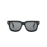 burberry eyewear lunettes de soleil carrées à logo imprimé - noir