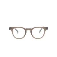 garrett leight lunettes de vue à monture d'inspiration wayfarer - marron