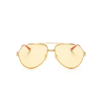casablanca lunettes de soleil albán à monture pilote - jaune