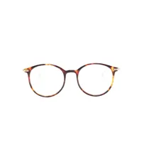linda farrow lunettes de vue gray à monture ronde - marron