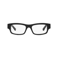 balenciaga eyewear lunettes de vue rectangulaires à logo - noir