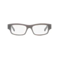 balenciaga eyewear lunettes de vue rectangulaires à logo imprimé - gris