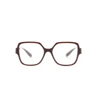 dolce & gabbana eyewear lunettes de vue carrées à plaque logo - violet