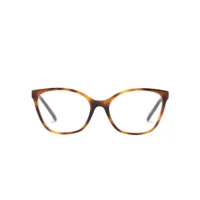valentino eyewear lunettes de vue à effet écailles de tortue - marron