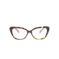 miu miu eyewear lunettes de vue à monture papillon - marron