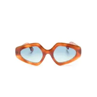 lapima lunettes de soleil antonia à monture géométrique - orange