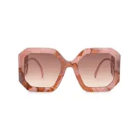 philipp plein lunettes de soleil diva à monture oversize - rose