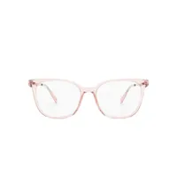 mykita lunettes de vue kalla à monture transparente - rose