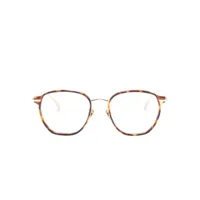 linda farrow lunettes de vue à monture carrée - or
