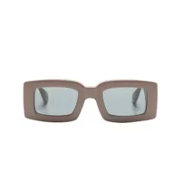 jacquemus lunettes de soleil carrées les lunettes tupi - marron