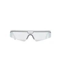 balenciaga eyewear lunettes de soleil ski à monture rectangulaire - gris