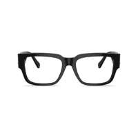 versace eyewear lunettes de vue rectangulaires à motif medusa - noir