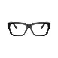 versace eyewear lunettes de vue carrées à plaque medusa - noir