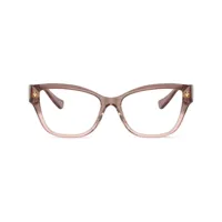 versace eyewear lunettes de vue carrées à plaque medusa - rose