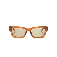 zadig&voltaire lunettes de soleil carrées à effet écailles de tortue - marron