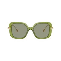 swarovski lunettes de soleil oversize à détails de cristaux - vert