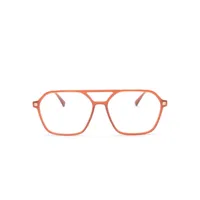 mykita lunettes de vue à monture pilote - orange