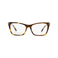 swarovski lunettes de vue 5426 à effet écailles de tortue - bleu