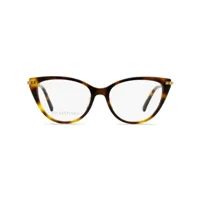 swarovski lunettes de vue 5425 à monture papillon - marron