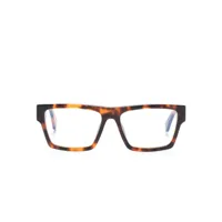 off-white lunettes de vue carrées optical style 46 - marron