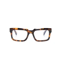 off-white lunettes de vue carrées optical style 42 - marron