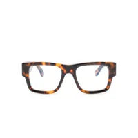 off-white lunettes de vue carrées optical style 40 - marron