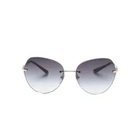 bvlgari lunettes de soleil à design sans monture - or