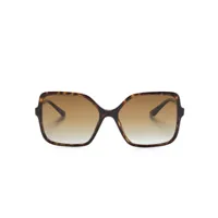 bvlgari lunettes de soleil oversize à effet écailles de tortue - marron
