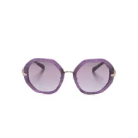 bvlgari lunettes de soleil à monture géométrique - violet