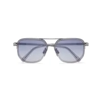 zegna lunettes de soleil à monture transparente - violet