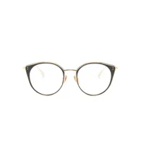 linda farrow lunettes de vue neusa à monture ovale - or