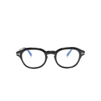 tom ford eyewear lunettes de vue à monture ovale - noir