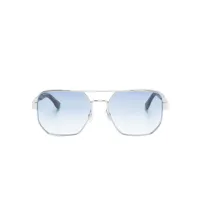 dsquared2 eyewear lunettes de soleil pilote à logo embossé - marron