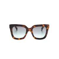 missoni eyewear lunettes de soleil carrées à effet écailles de tortue - marron