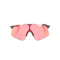 100% eyewear lunettes de soleil miroitées à plaque logo - noir