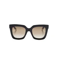 missoni eyewear lunettes de soleil carrées à effet écailles de tortue - noir
