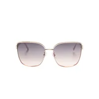chopard eyewear lunettes de soleil à monture carrée - or