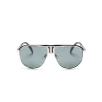 chopard eyewear lunettes de soleil à monture pilote - gris