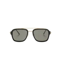 chopard eyewear lunettes de soleil carrées à logo gravé - noir
