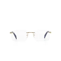chopard eyewear lunettes de vue vchg18 à logo gravé - or