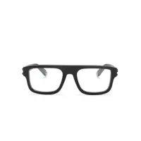 philipp plein lunettes de vue carrées à plaque logo - noir