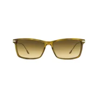 longines lunettes de soleil à design rectangulaire - marron