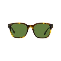 longines lunettes de soleil à monture rectangulaire - marron