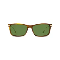 longines lunettes de soleil à monture rectangulaire - marron
