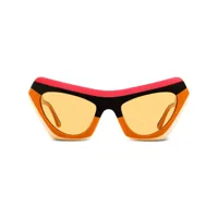 marni eyewear lunettes de soleil devil's pool à monture papillon - orange