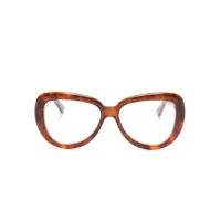 marni eyewear lunettes de vue elephant island à effet écaille de tortue - marron