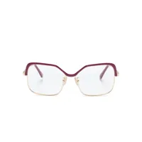 marni eyewear lunettes de vue bicolores à monture carrée - rouge