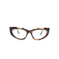 marni eyewear lunettes de vue tahat à effet écailles de tortue - marron